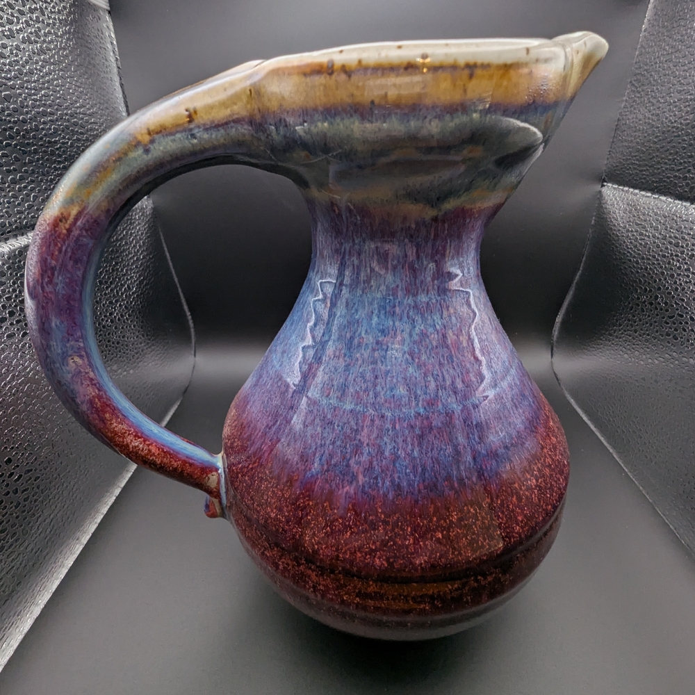 Handcrafted Multicolor Ceramic Pitcher - Picture 2 of 12